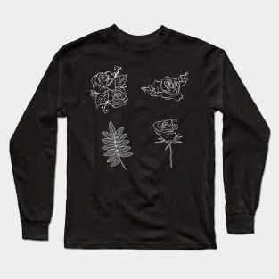 Three Roses Sticker Set Long Sleeve T-Shirt